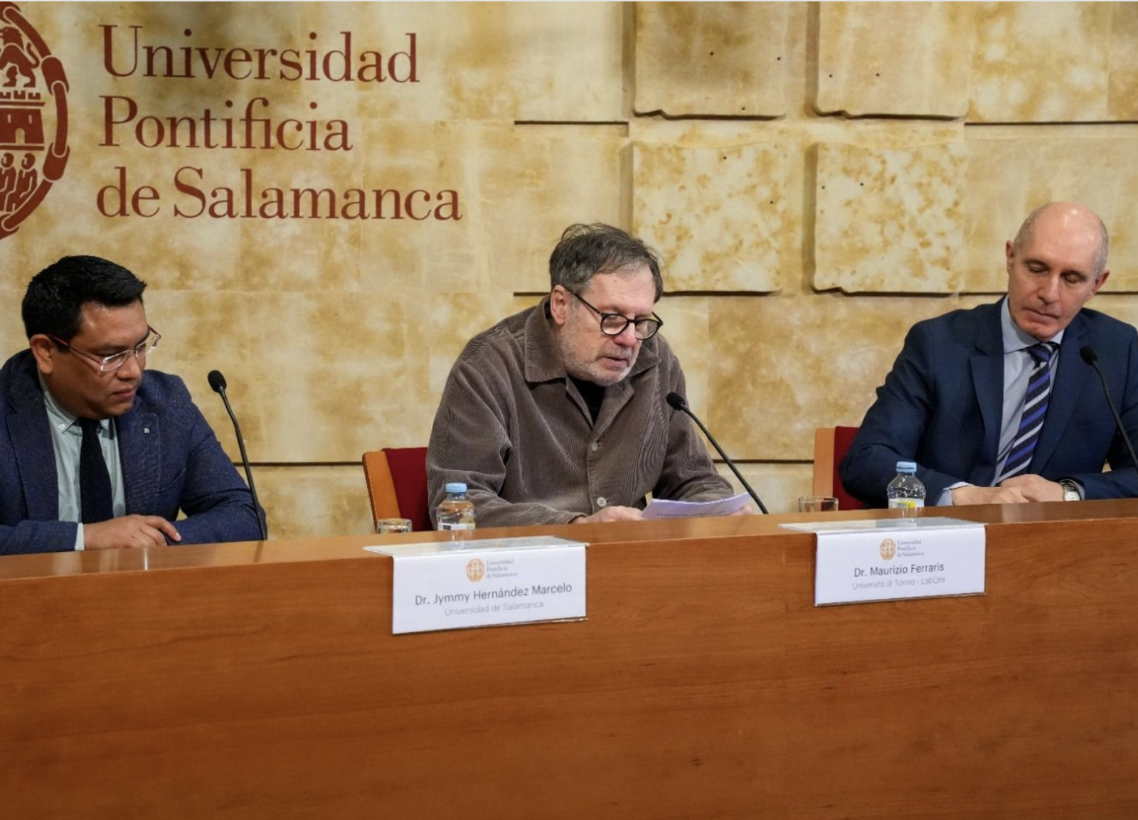 Los profesores Hernández, Ferraris y Herrero