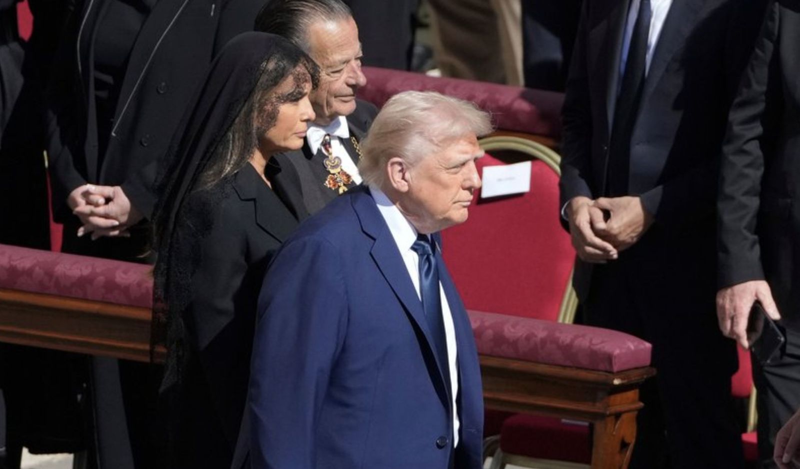 Trump en el funeral de Francisco