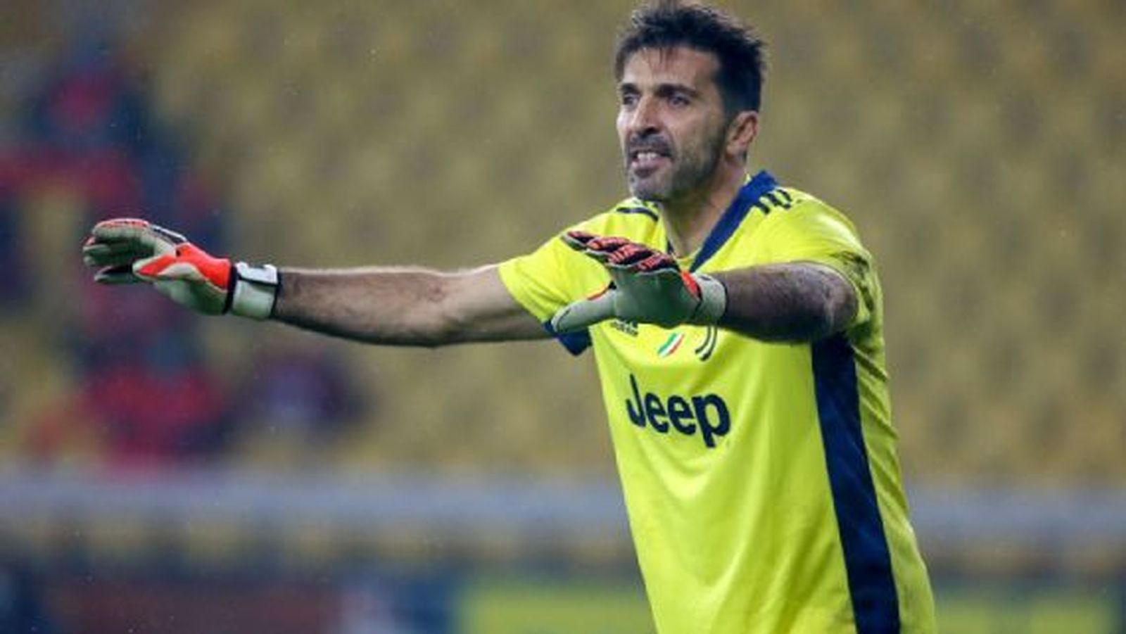 Buffon, durante el polémico partido contra el Parma