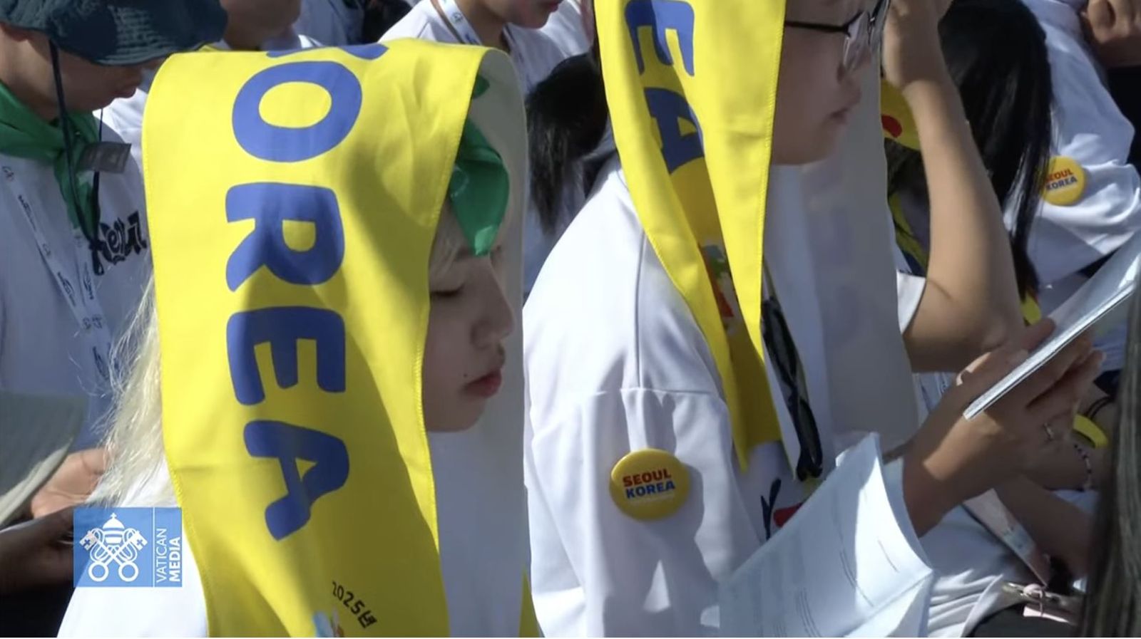 Jóvenes de Corea del Sur en la misa de Tor Vergata