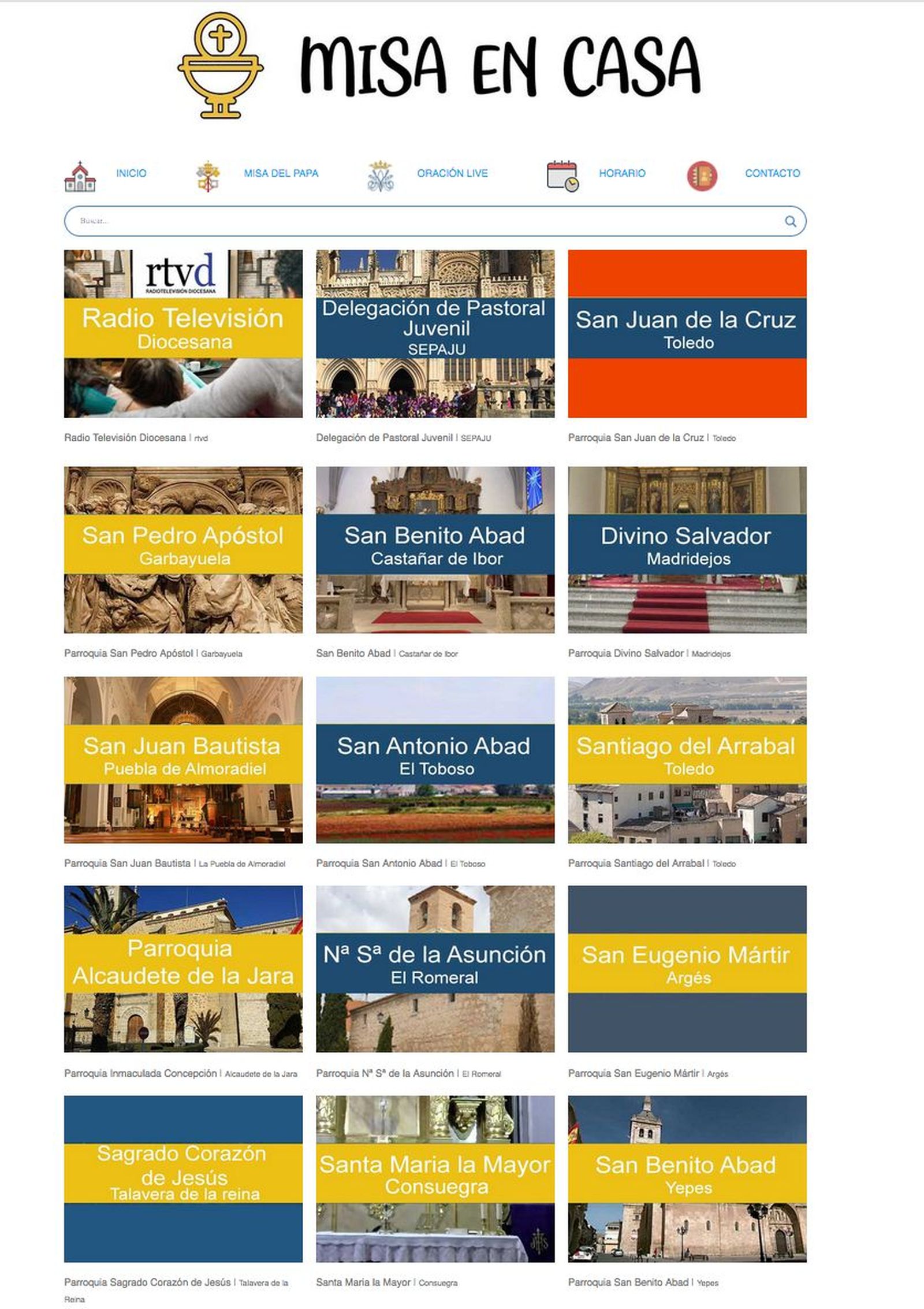 Misa en Casa web