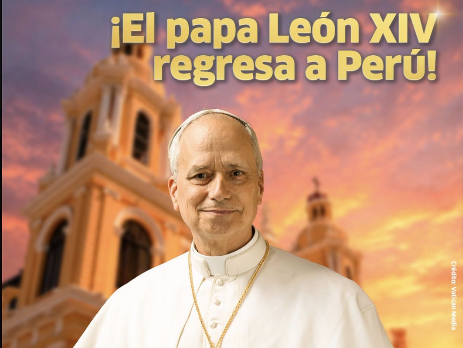 Carteles saludando el viaje del Papa a Perú
