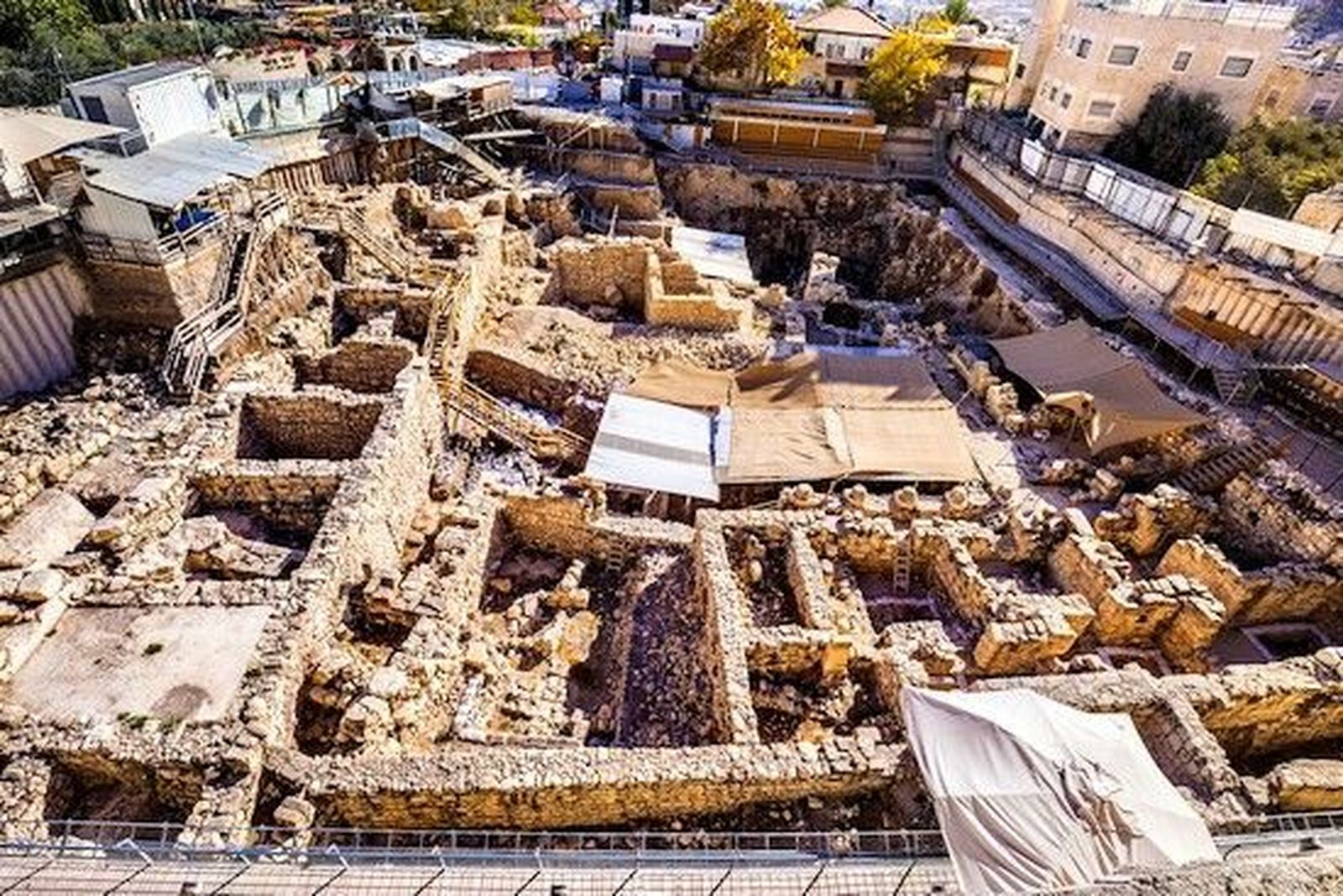 La zona de excavación del aparcamiento Givati, en la Ciudad de David