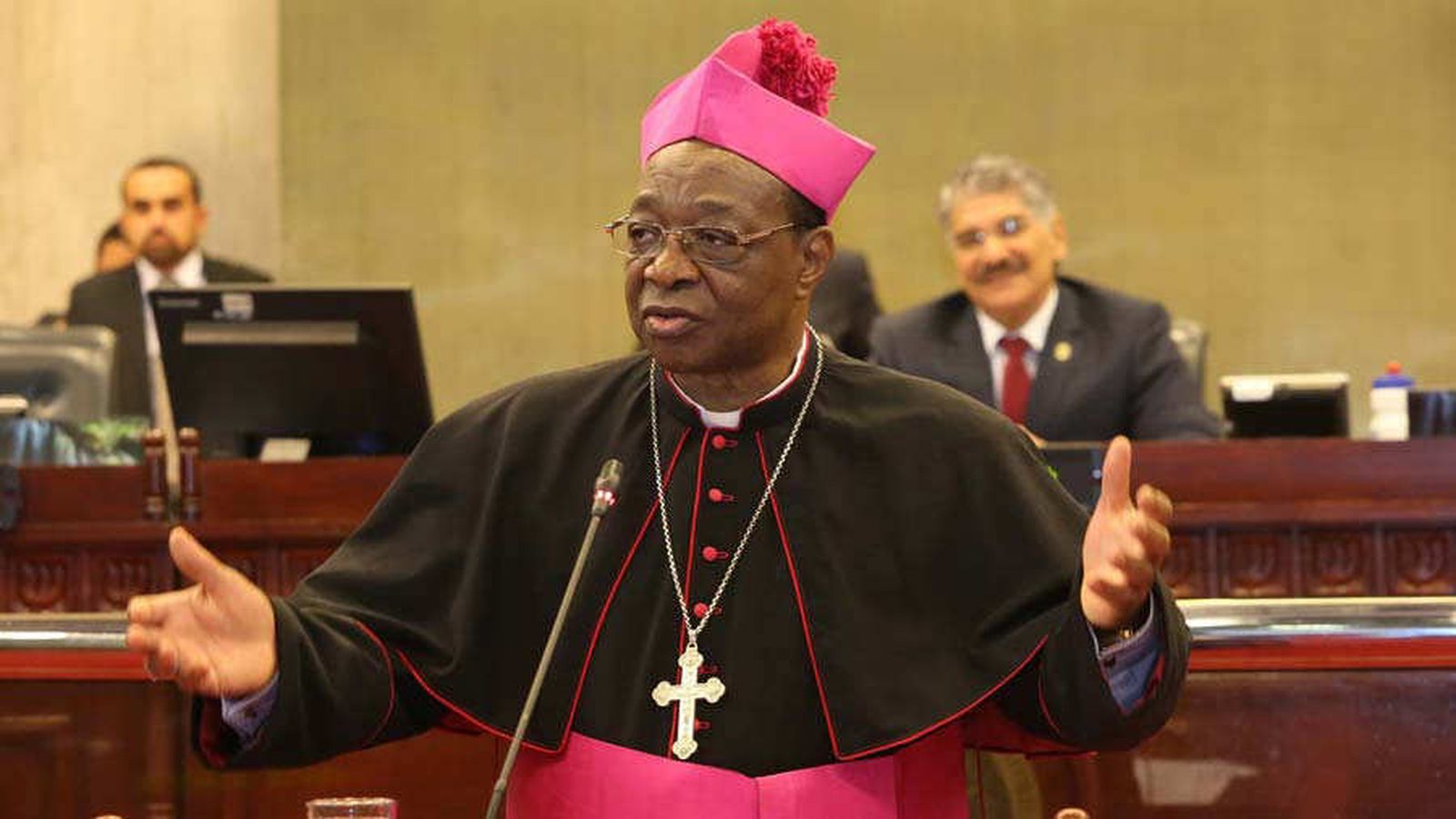 El fallecido nuncio en Argentina, León Kalenga