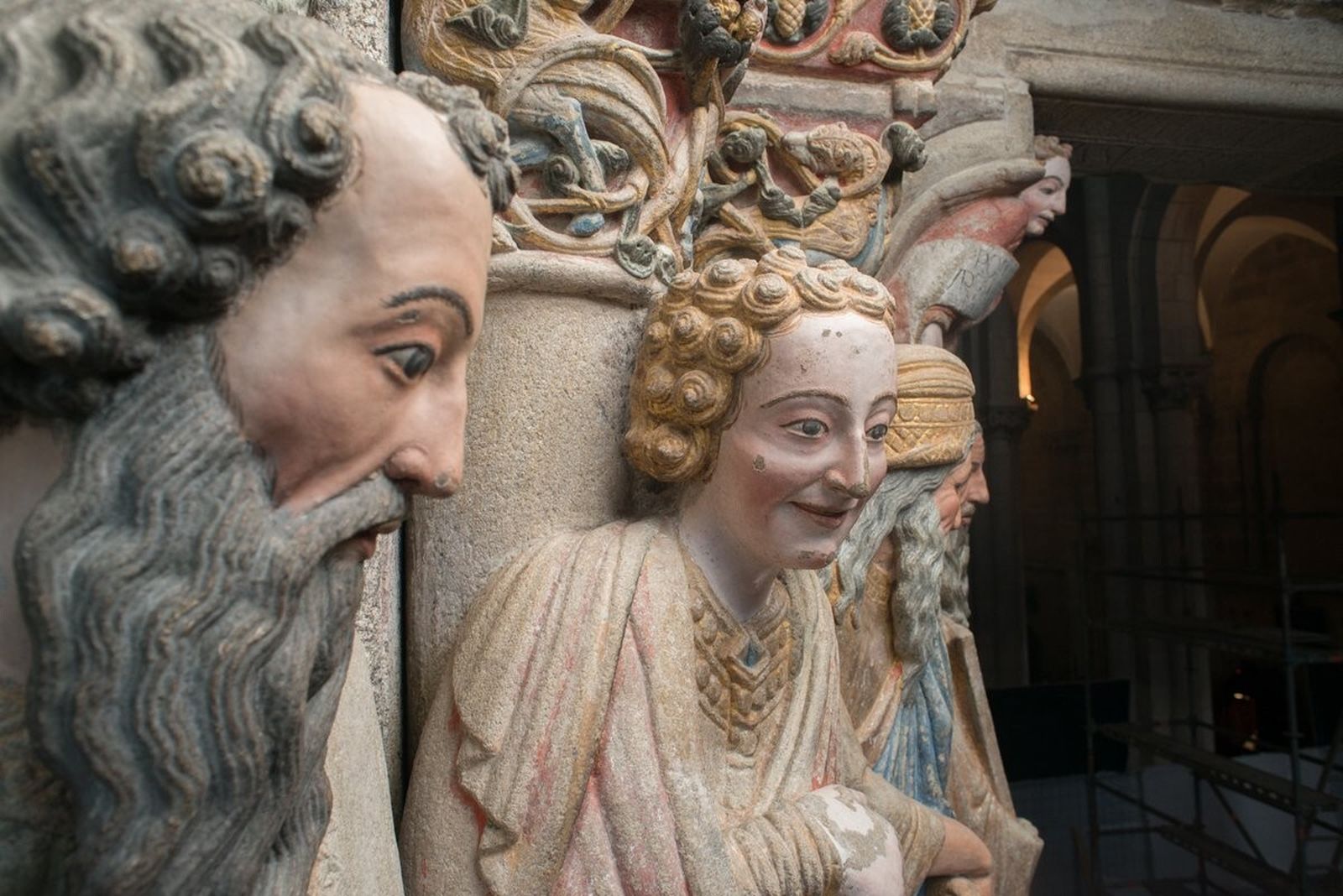 Detalle del Pórtico de la Gloria. Catedral de Santiago