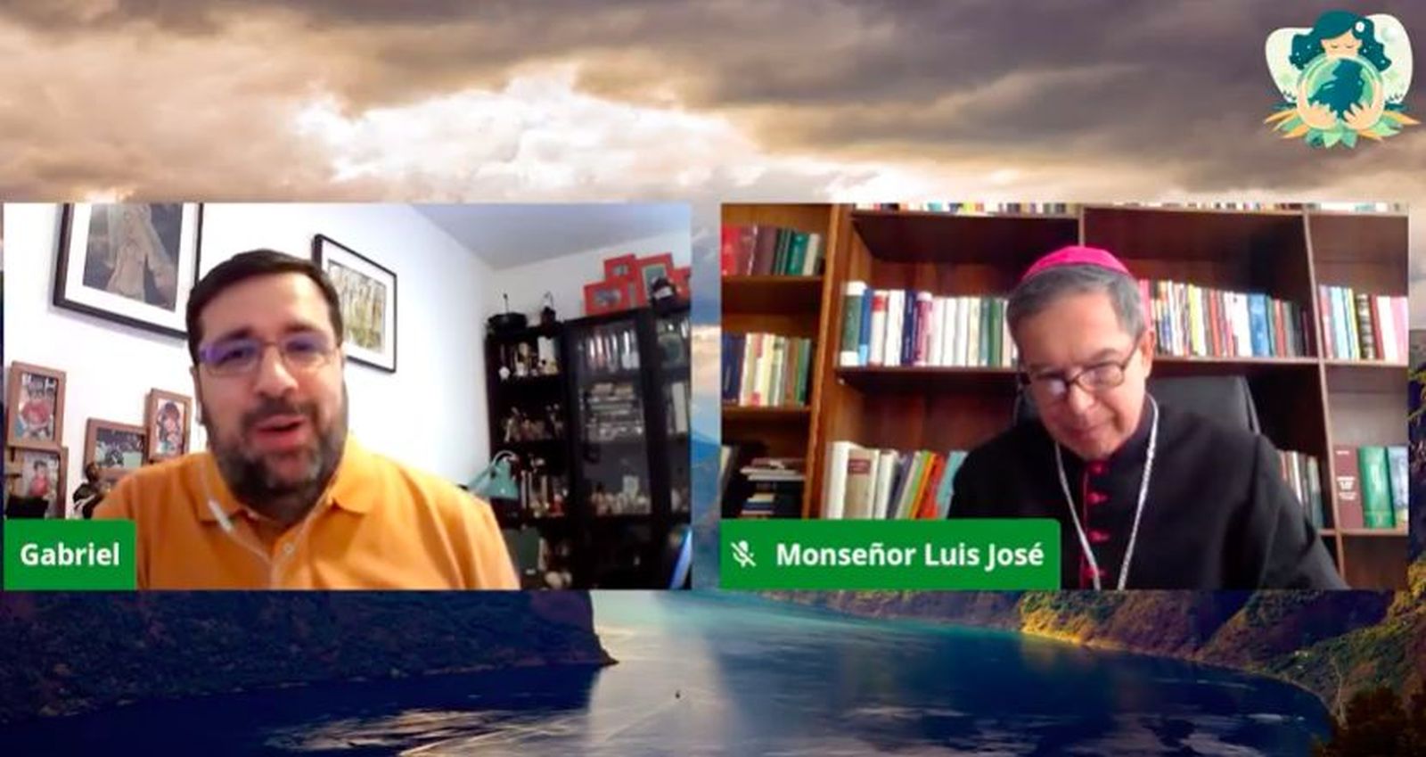 Gabriel López, con monseñor Rueda