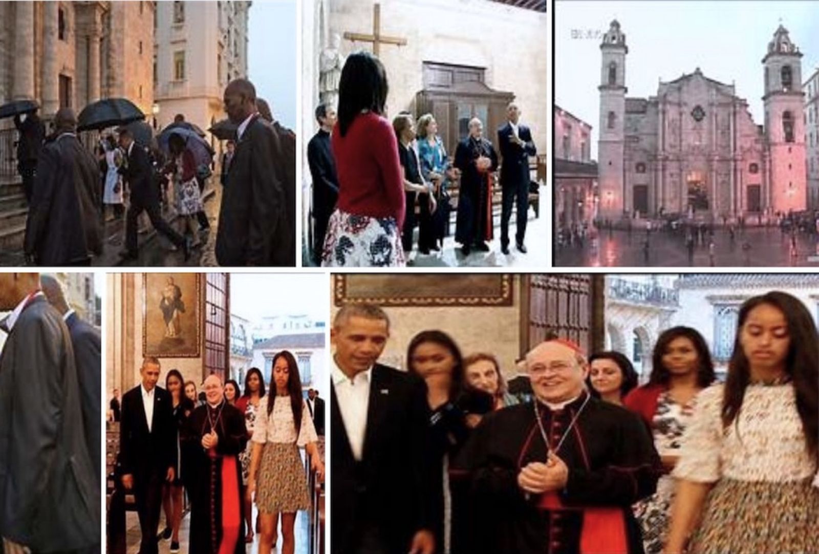 Visita del presidente Barack Obama y familia a La Catedral de La Habana