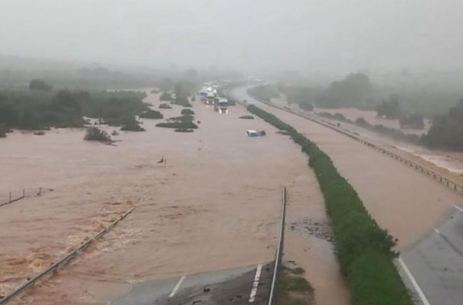 Tramo de carretera entre Freginals  y Ulldecona