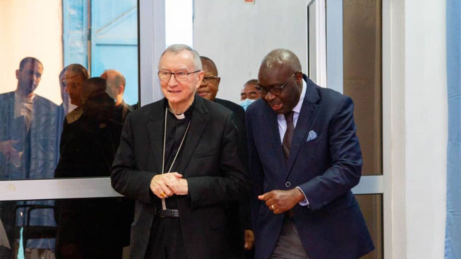 Cardenal Parolin y Jean-Michel Sama Lukonde