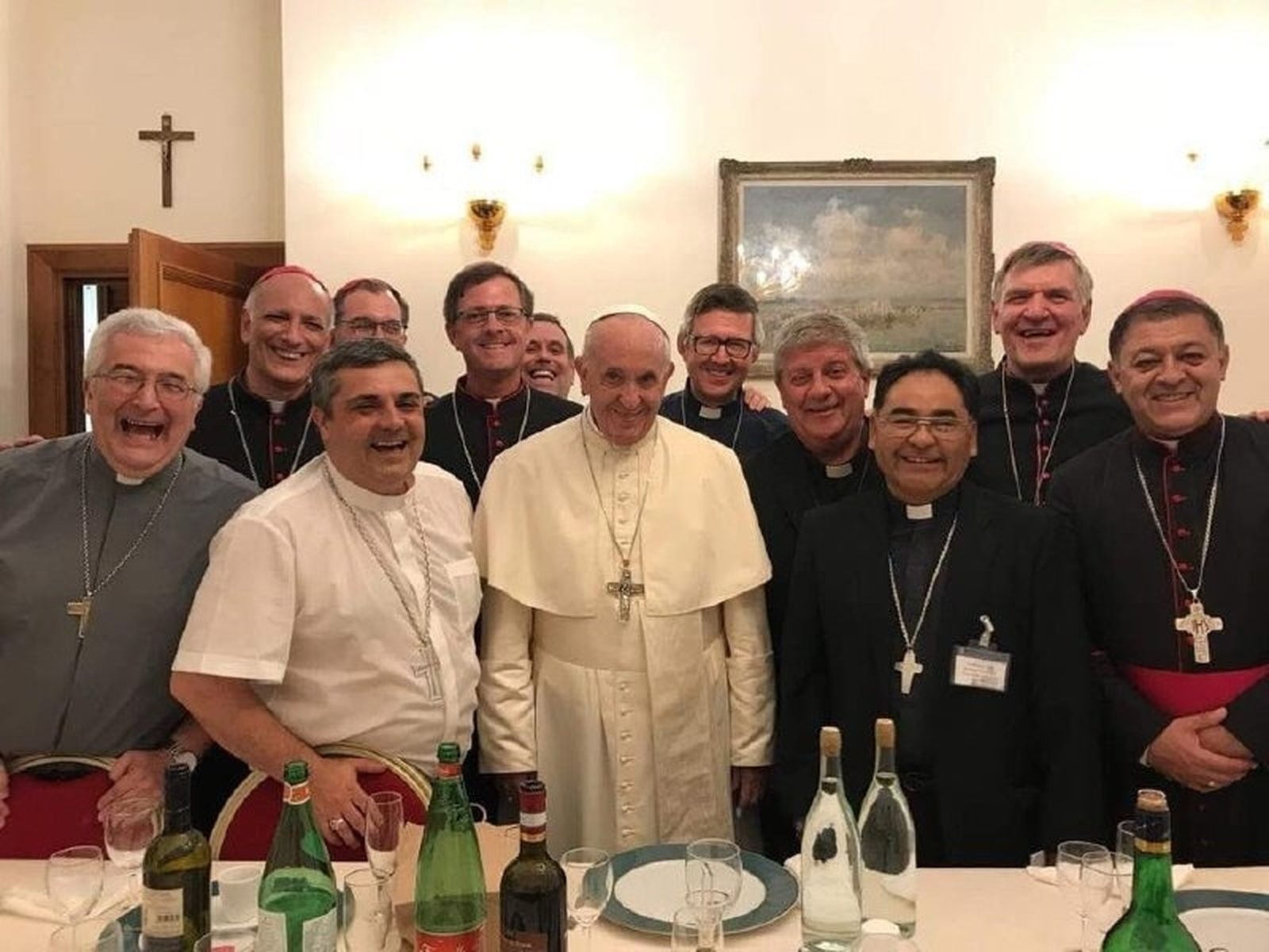 El Papa Francisco, con nuevos obispos argentinos