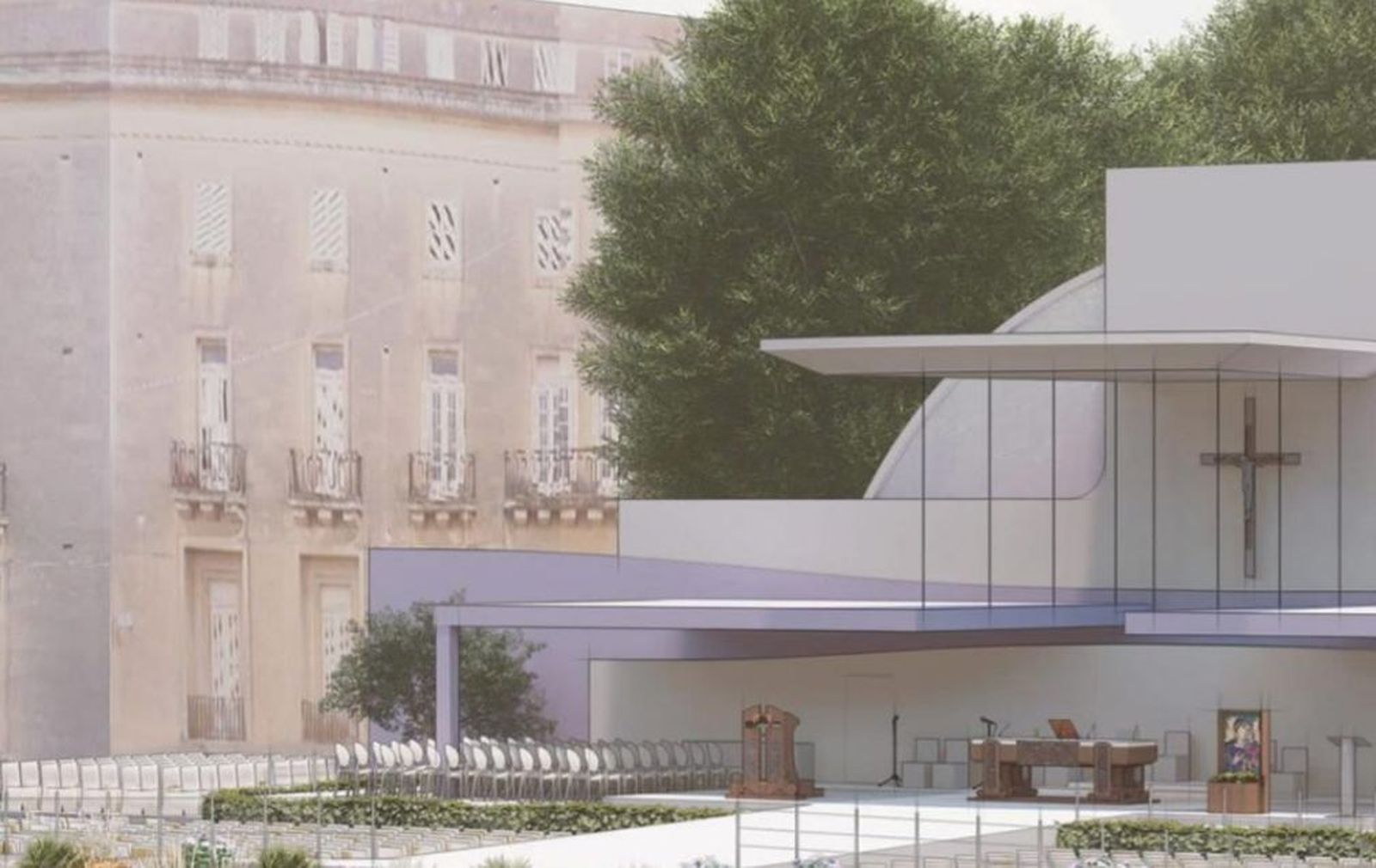 El palco de la misa de Floriana