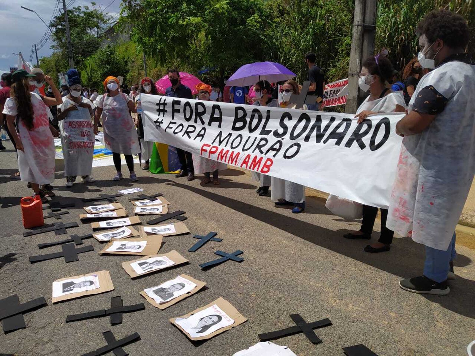 Protestas contra Bolsonaro en Manaos