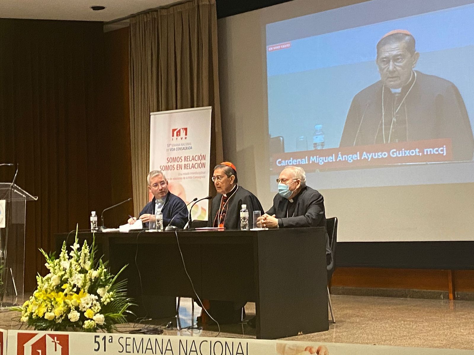 El cardenal Ayuso, durante su intervención