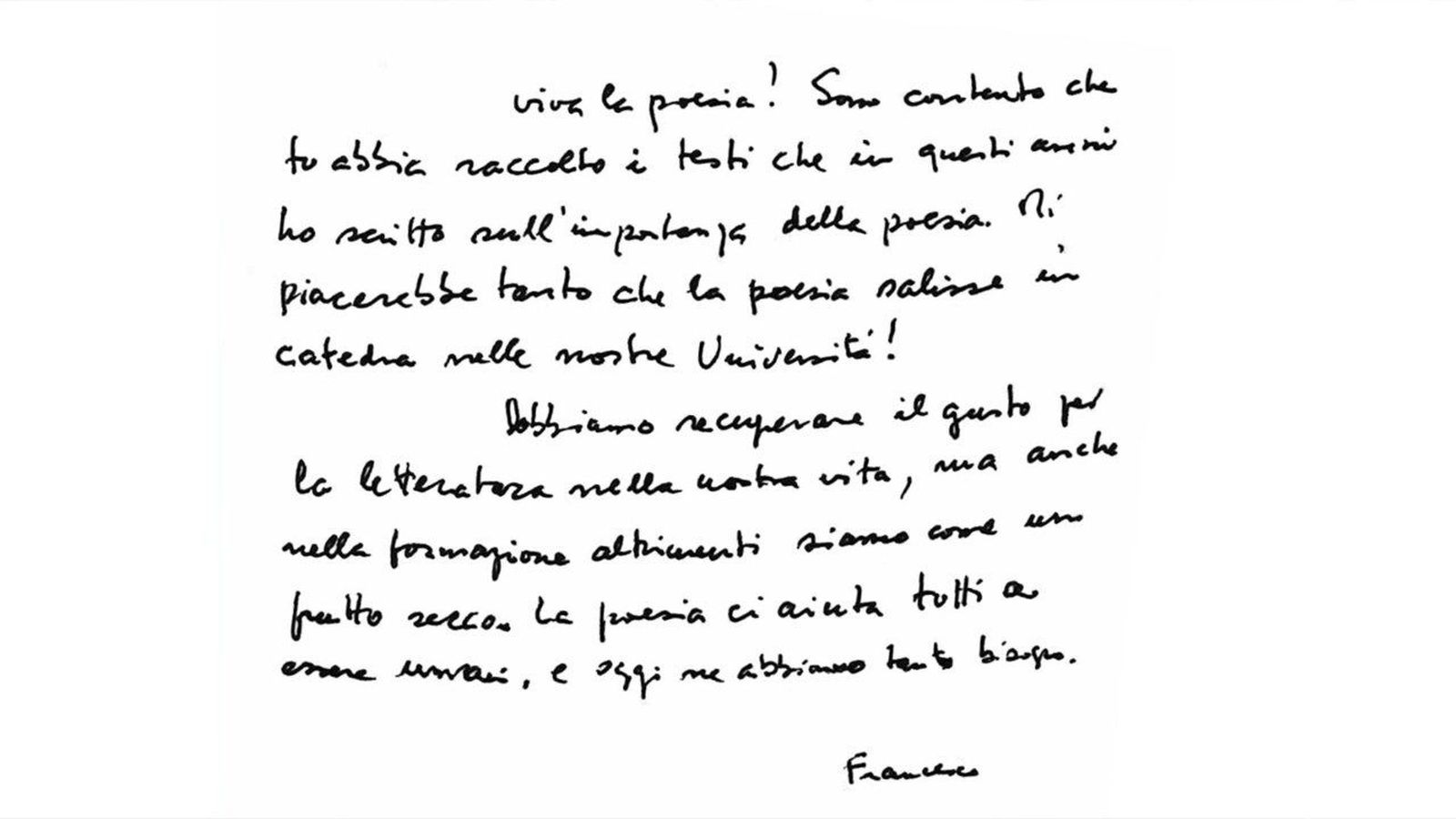 Nota autógrafa del Papa a Spadaro