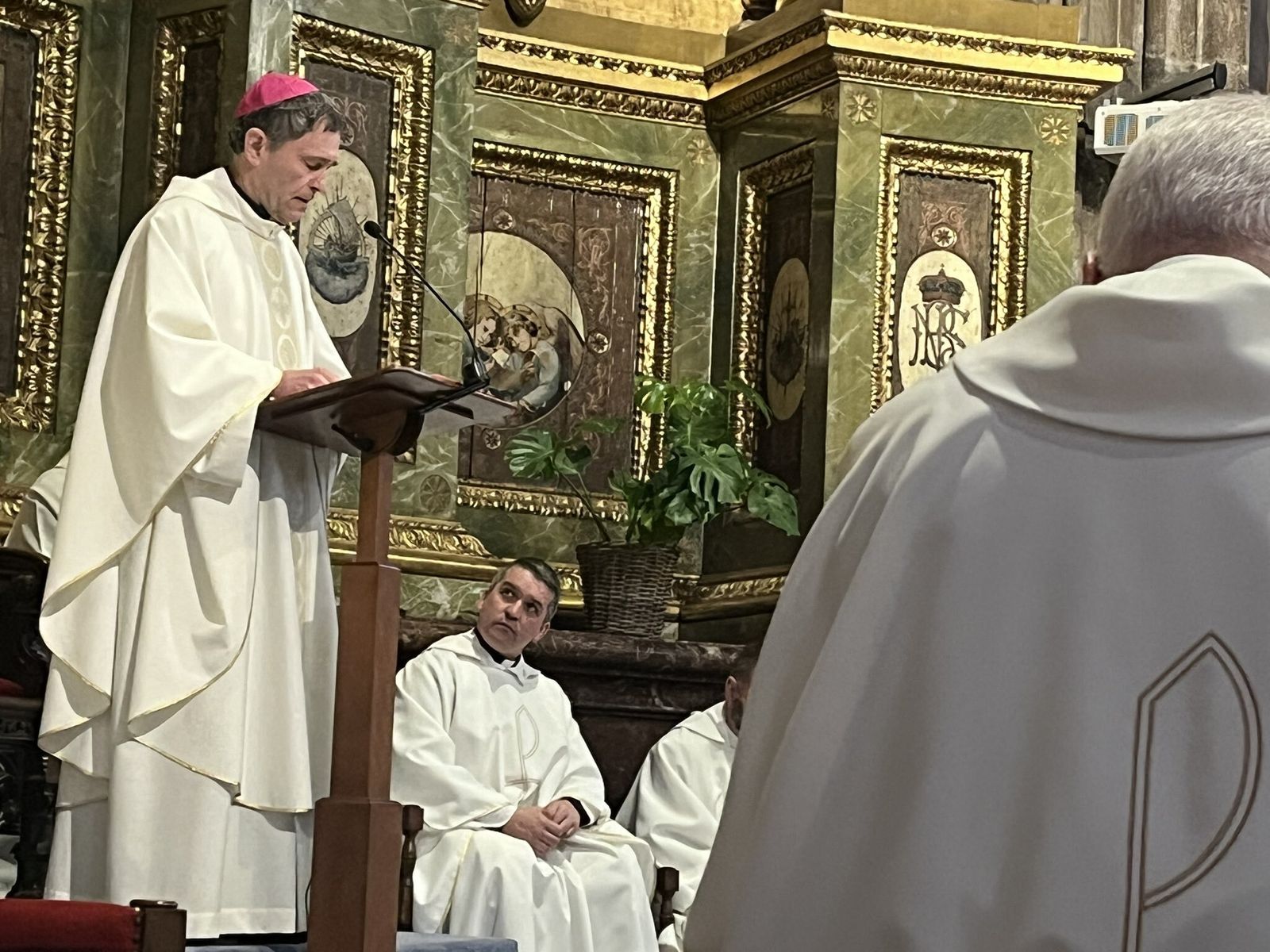 Joseba Segura, hoy, en una misa