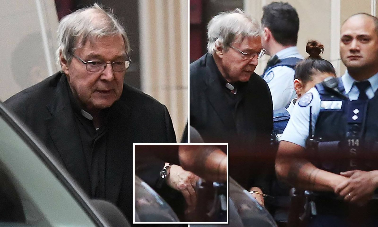 El cardenal Pell, esposado