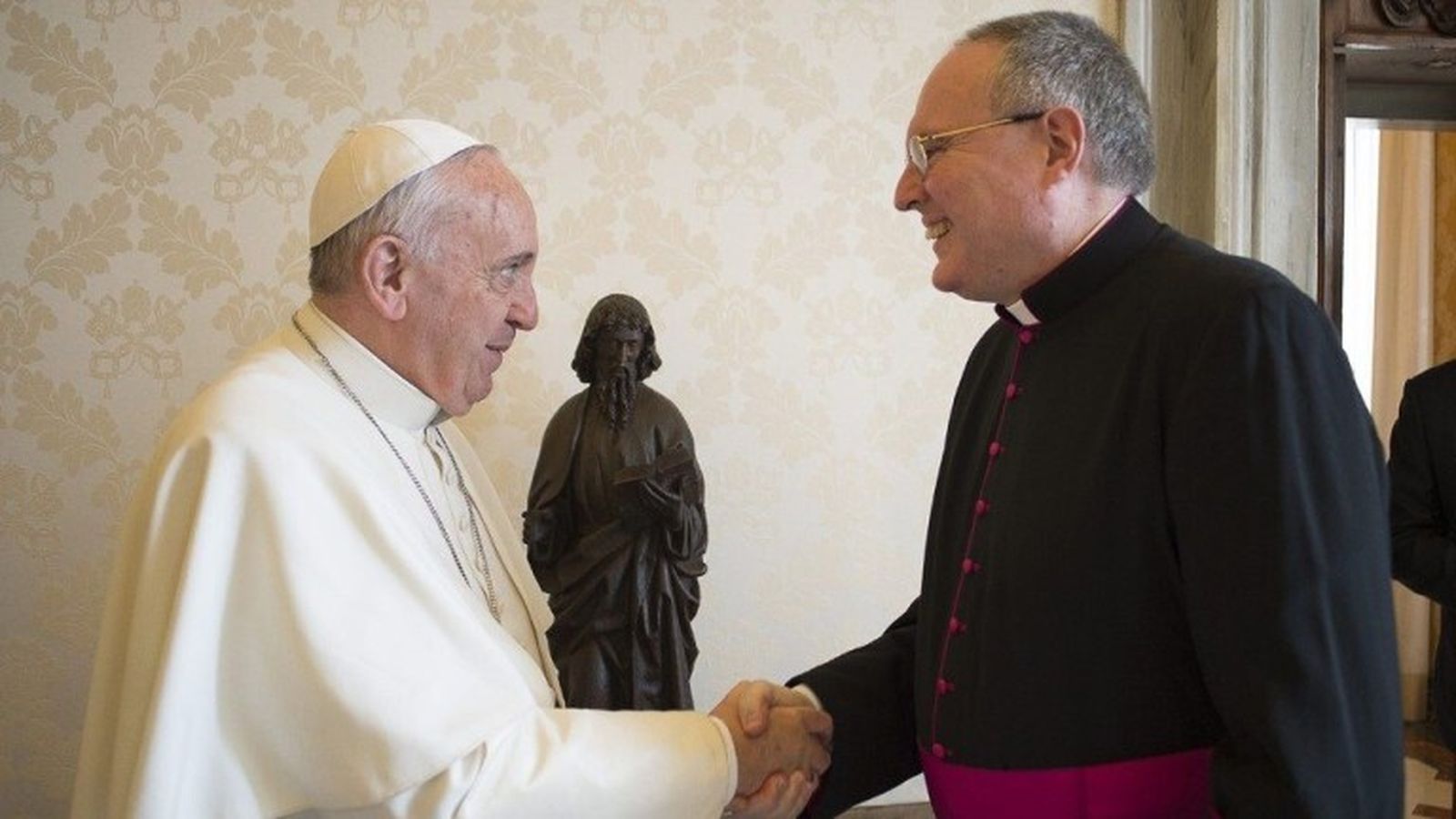 Fernando Chica, junto al Papa Francisco