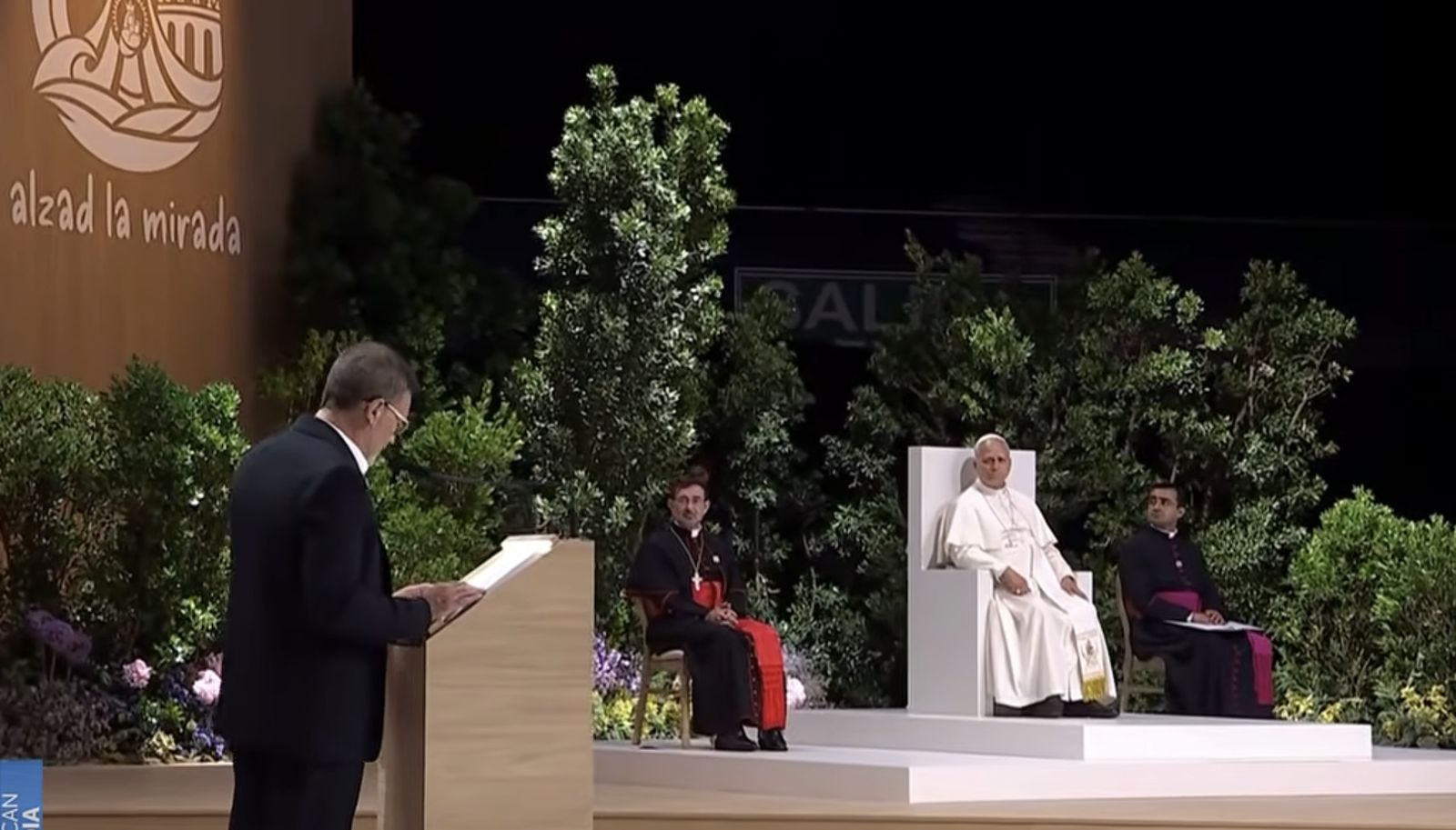 Banderas ante el Papa