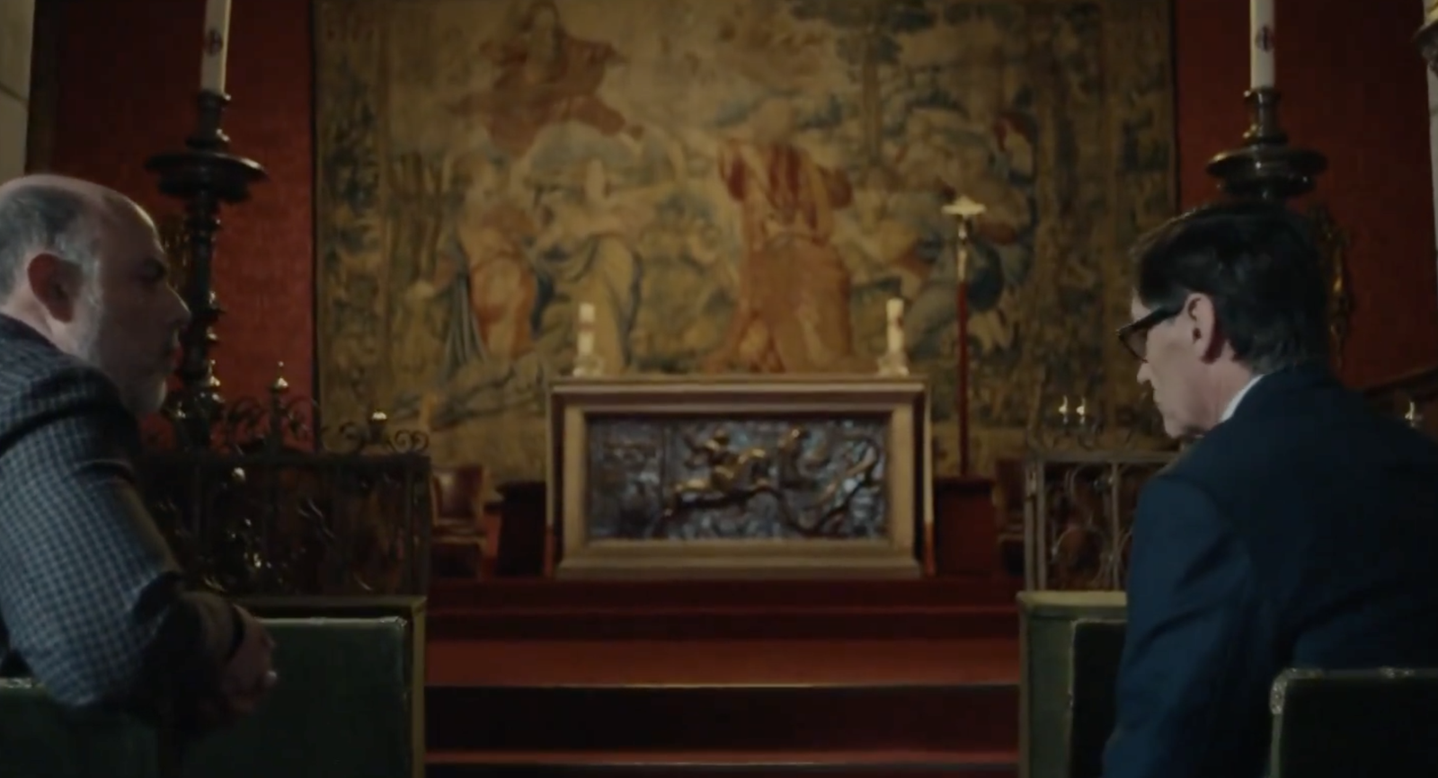 Illa conversa con Jordi Basté desde la capilla del Palau de la Generalitat