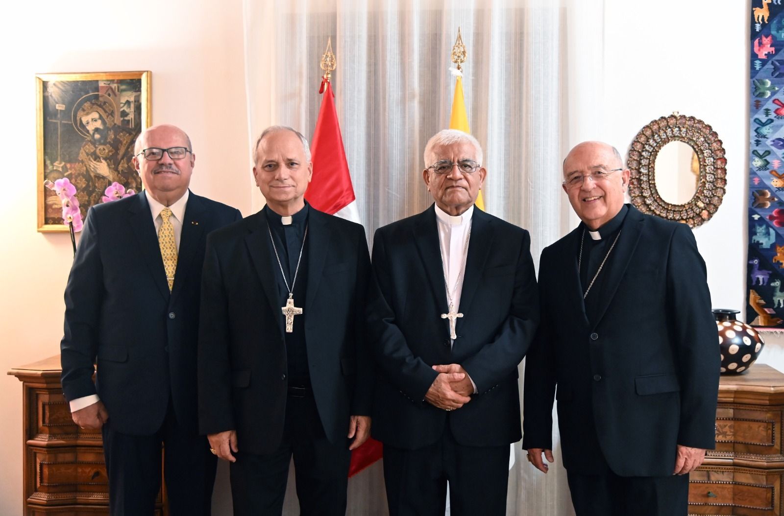 Obispos del Perú con el embajador ante la Santa Sede