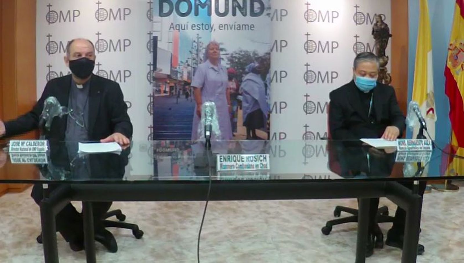 José María Calderón y el Nuncio Bernardito Auza