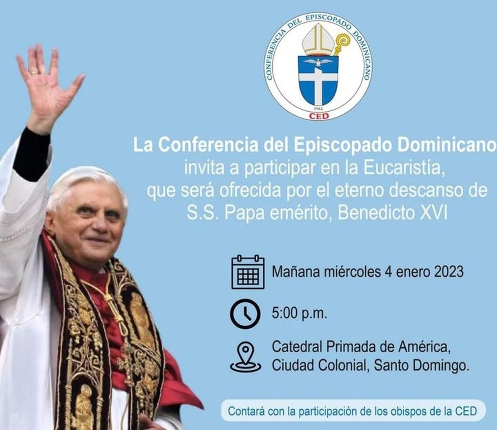 Invitación oficial del Episcopado Dominicano