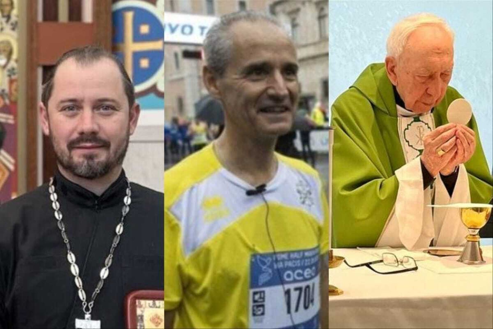 Mons. Mykola Bychok, Jean-Paul Vesco y Angelo Acerbi