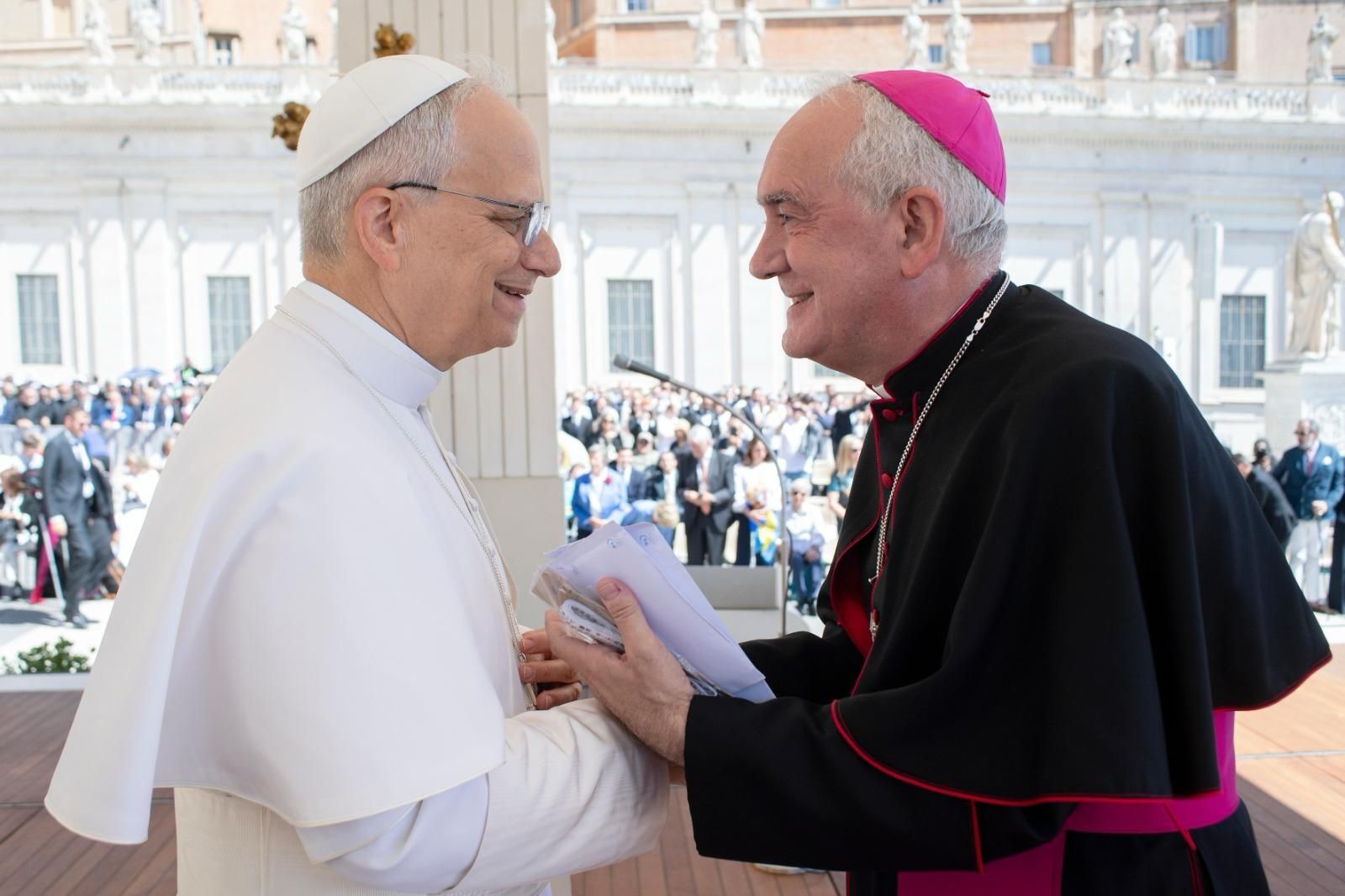 Ángel Pérez Pueyo, con el Papa León XIV