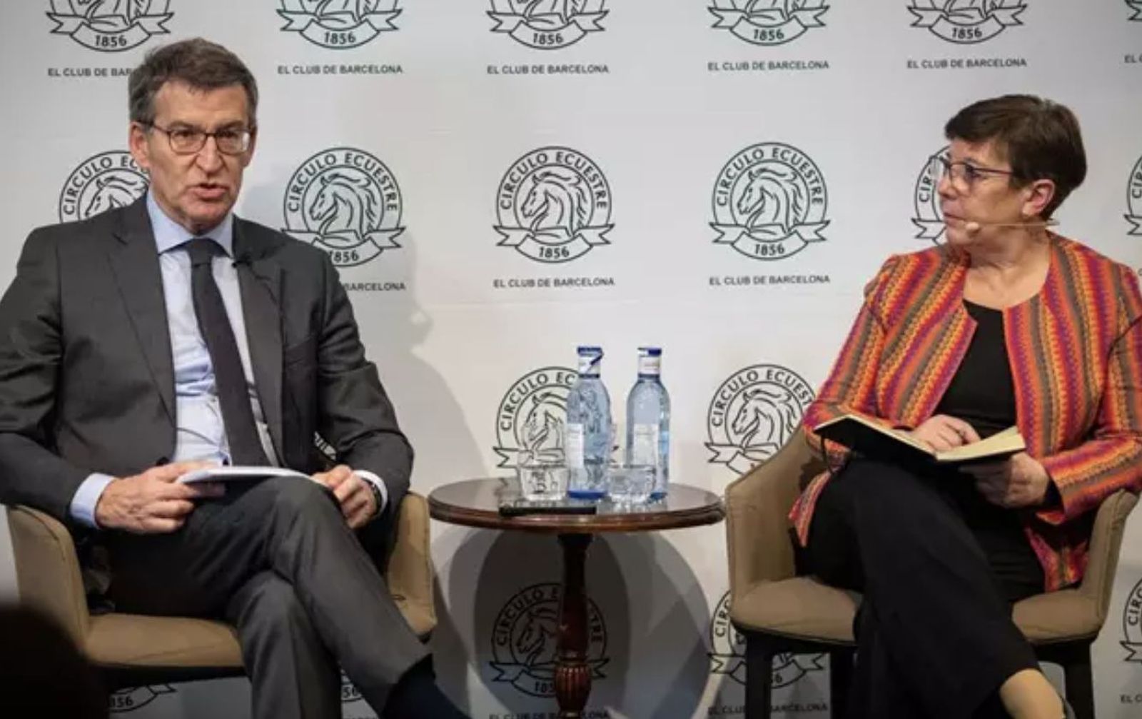 Núñez Feijóo, con Carmen Riego