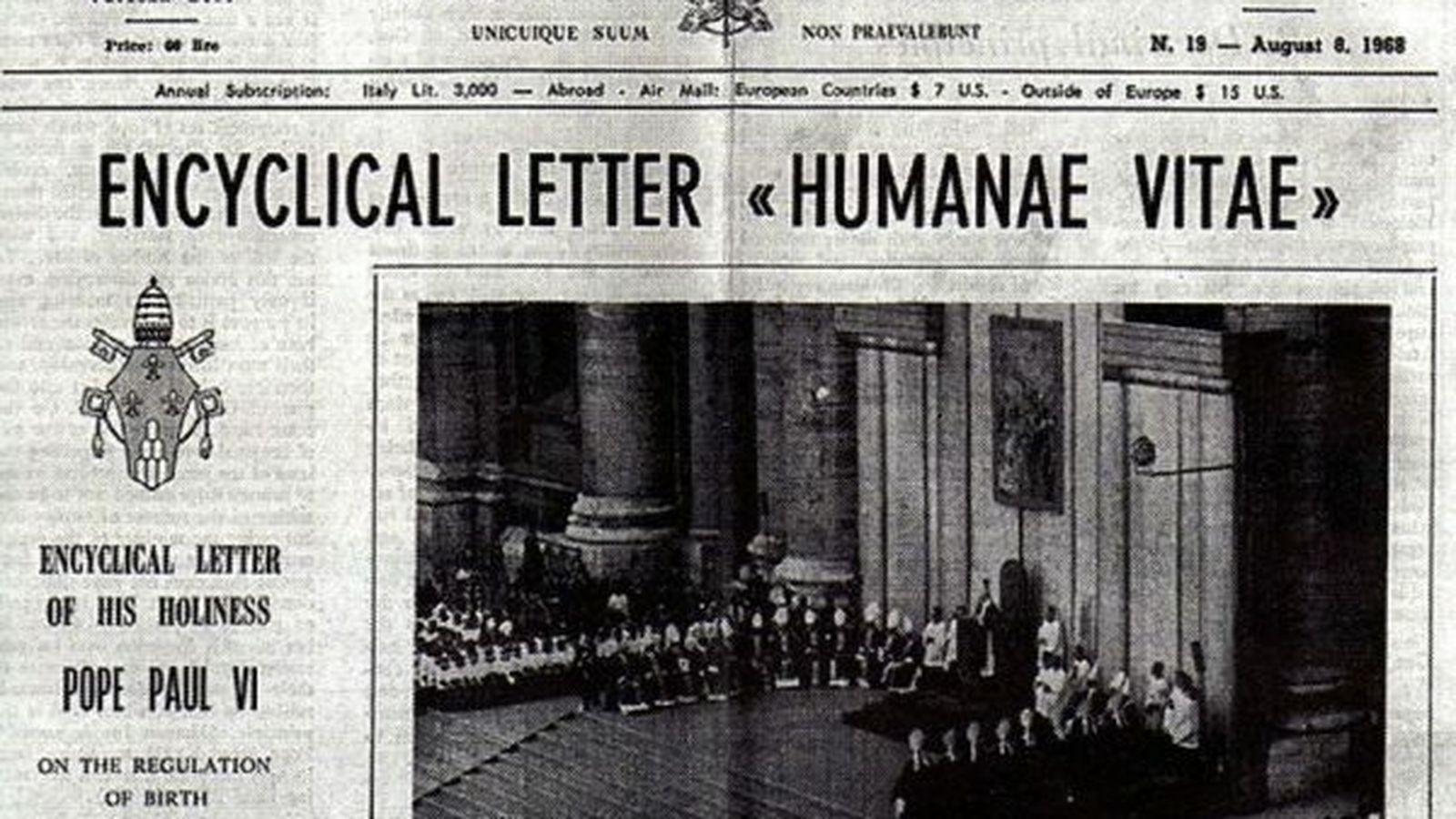 La polémica encíclica 'Humanae Vitae'