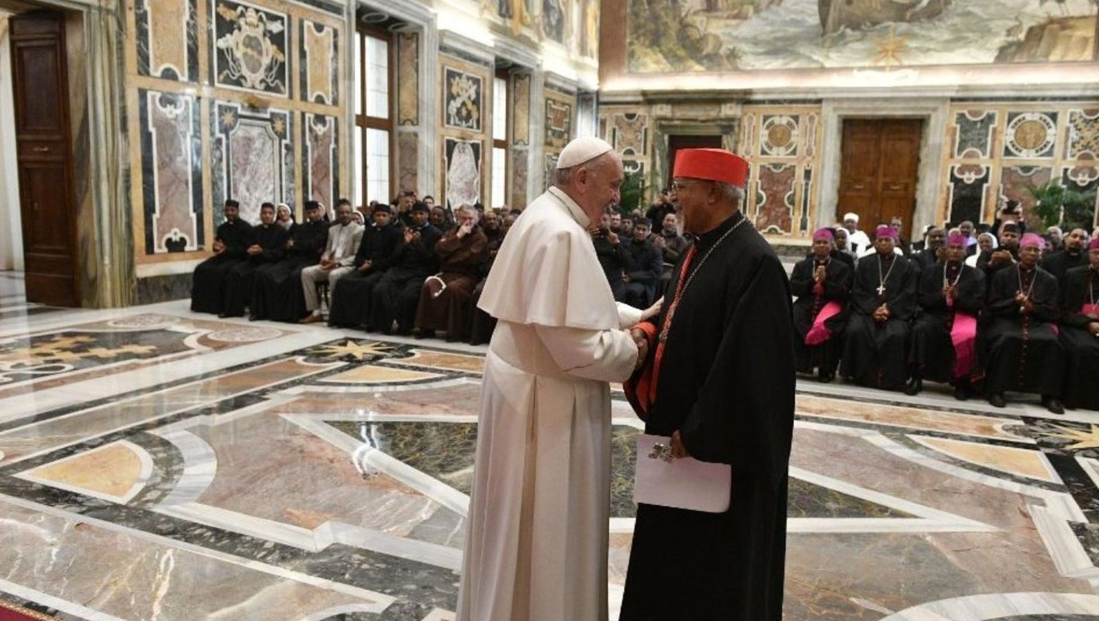 Audiencia con estudiantes y clero de Etiopía