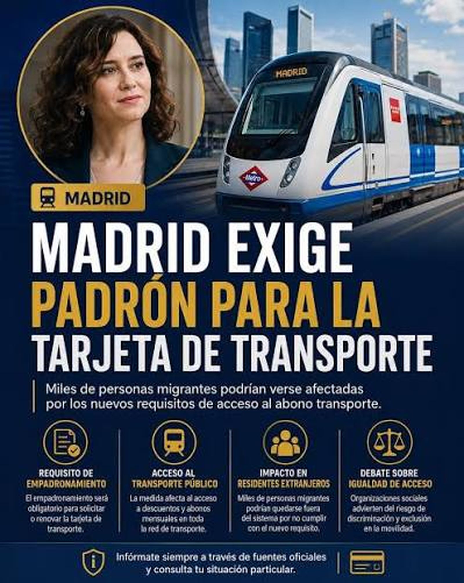 Tarjeta de transporte público en Madrid