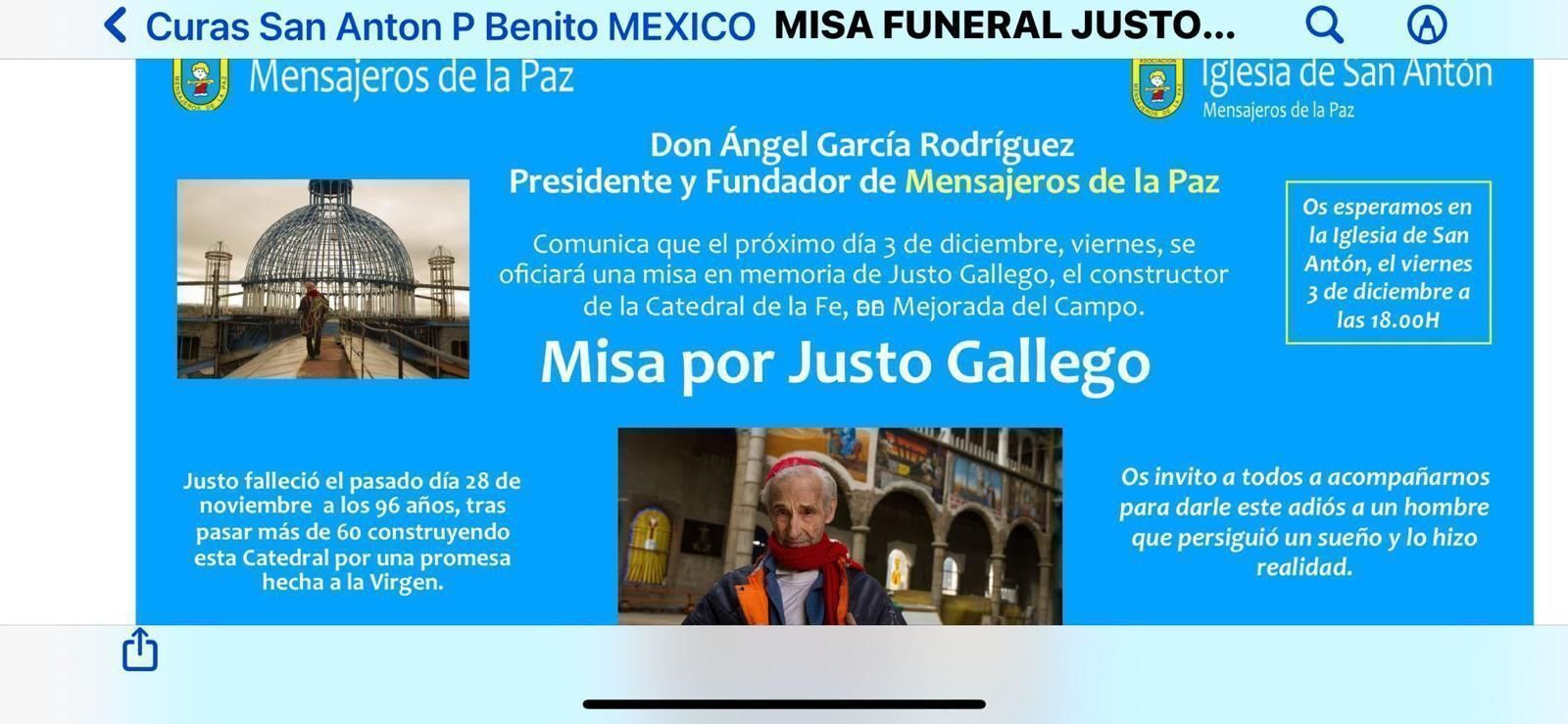 Funeral por Justo Gallego
