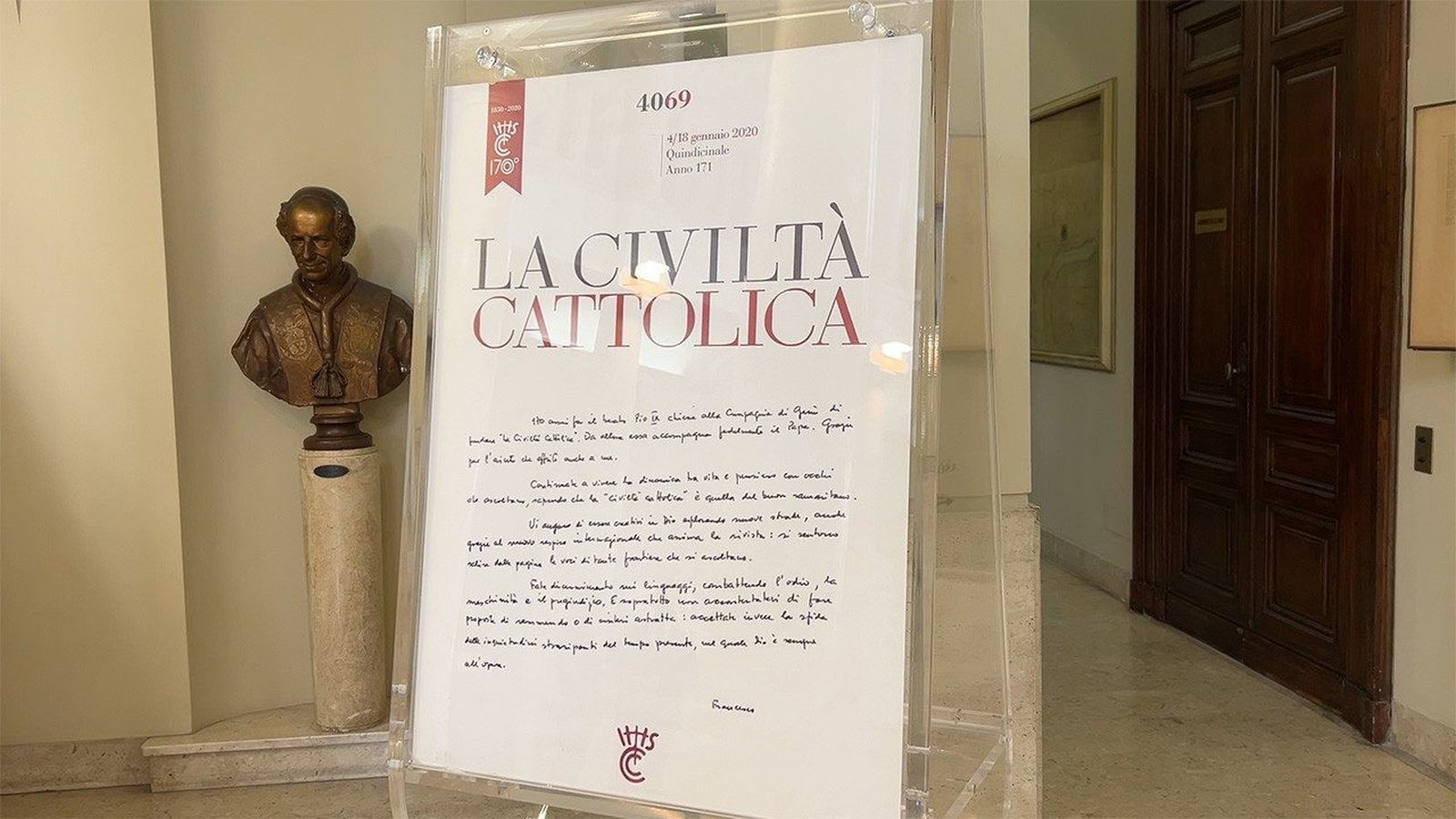 175° aniversario de la Civiltà Cattolica