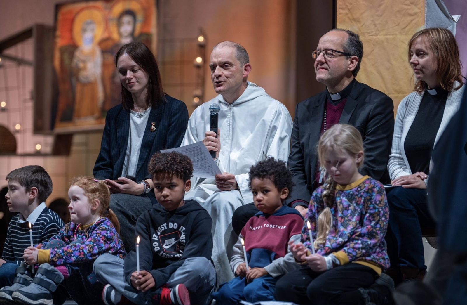 El hermano Mathew durante el Encuentro