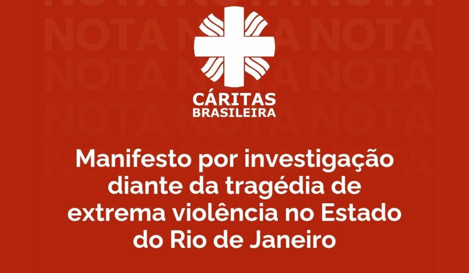 Manifiesto Cáritas Brasil
