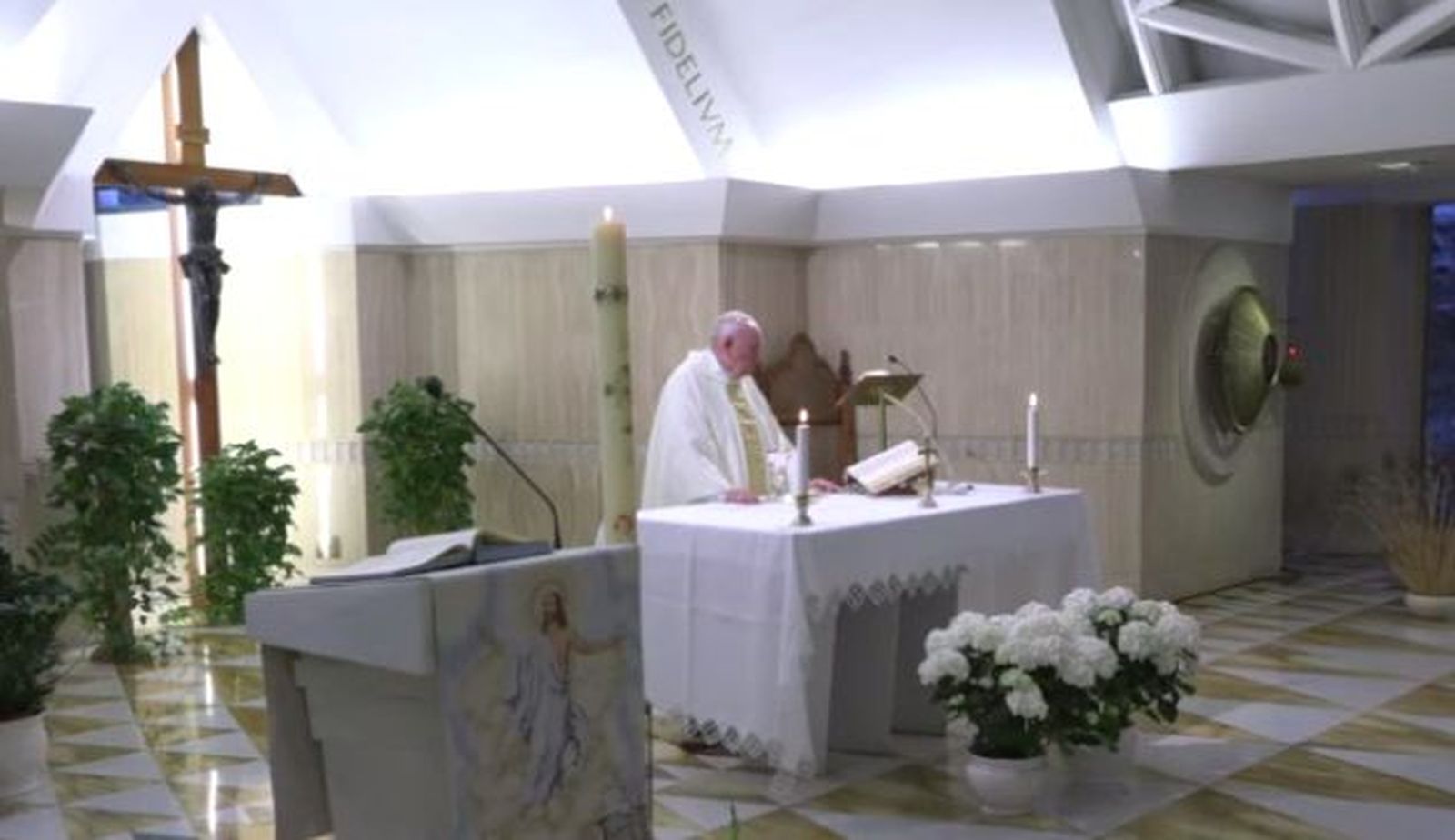 Francisco, hoy, en Santa Marta