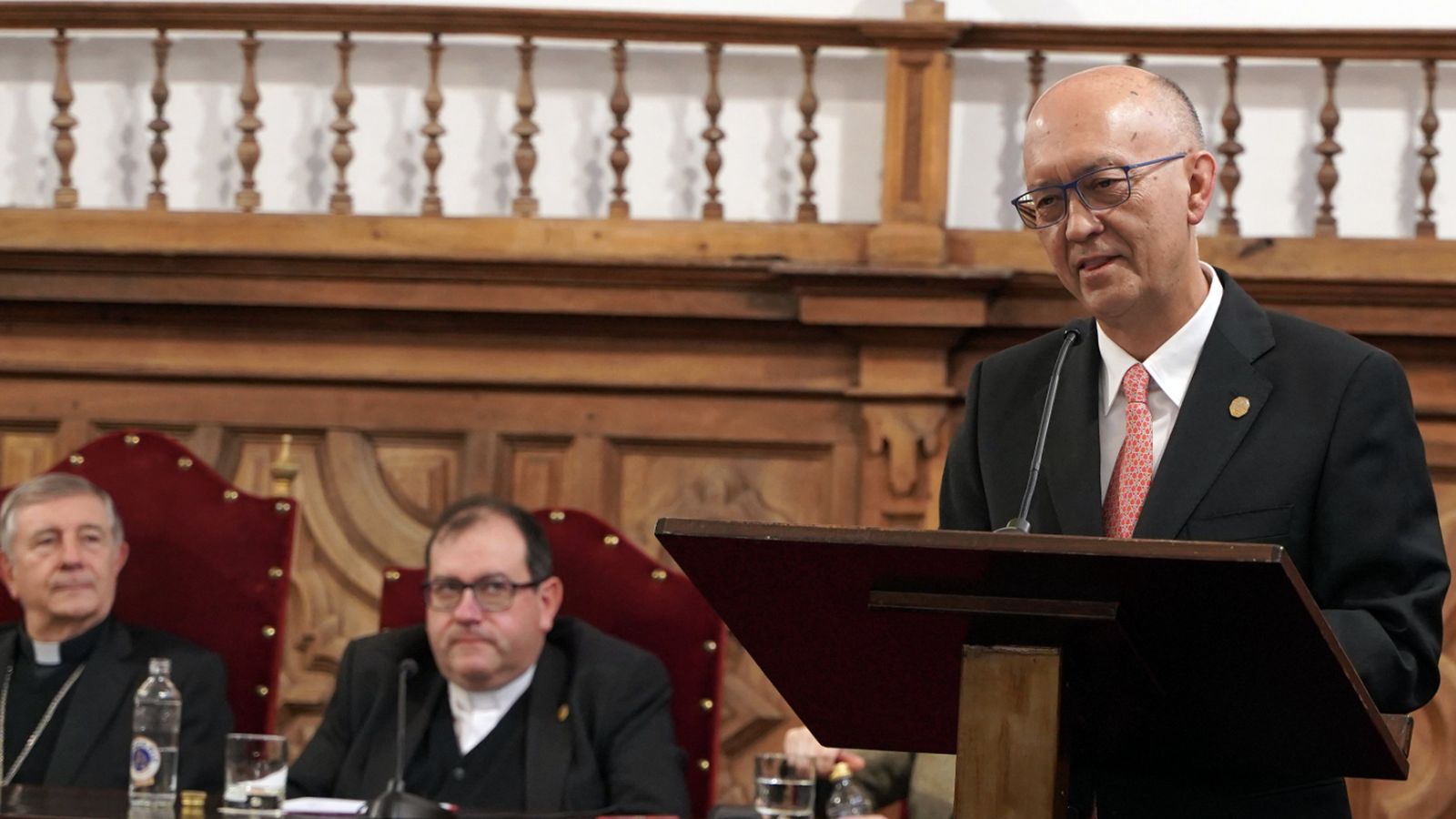 El catedrático, durante su útima lectio