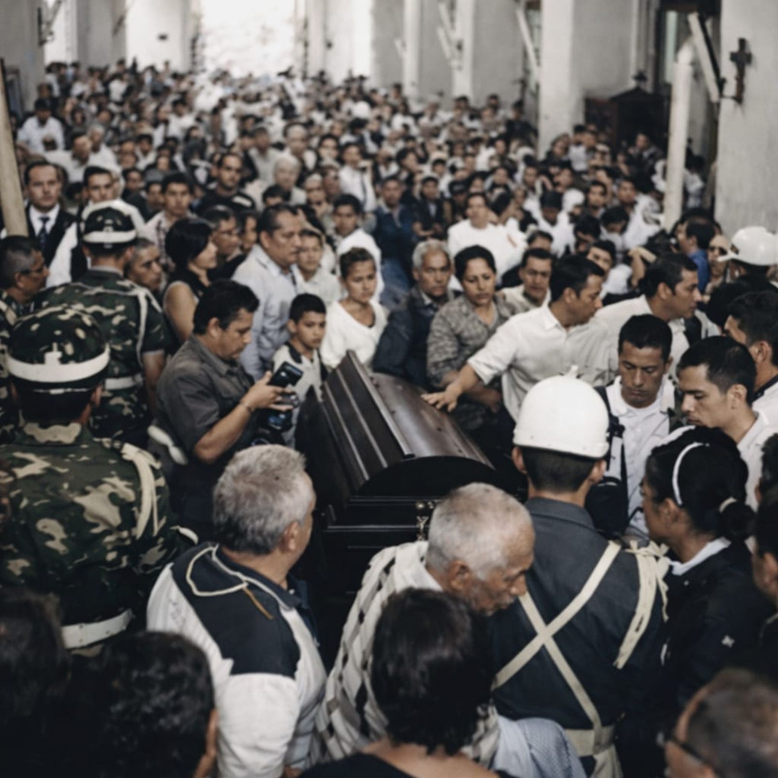 Funeral de monseñor Isaias Duarte Cancino restaurada con IA