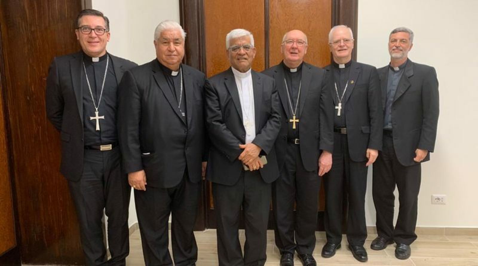 Integrantes de la presidencia del CELAM, en Roma