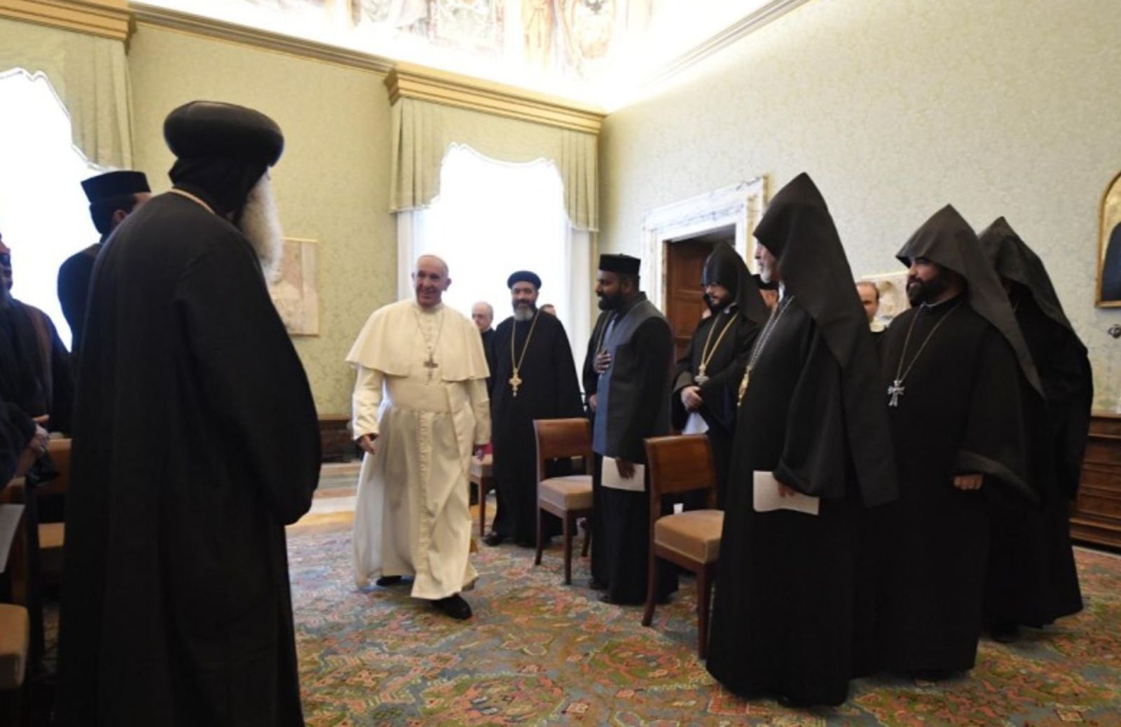 Llegada del Papa Francisco al encuentro