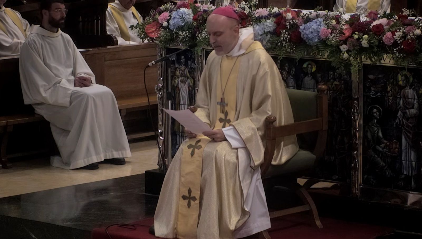 El obispo, este lunes.