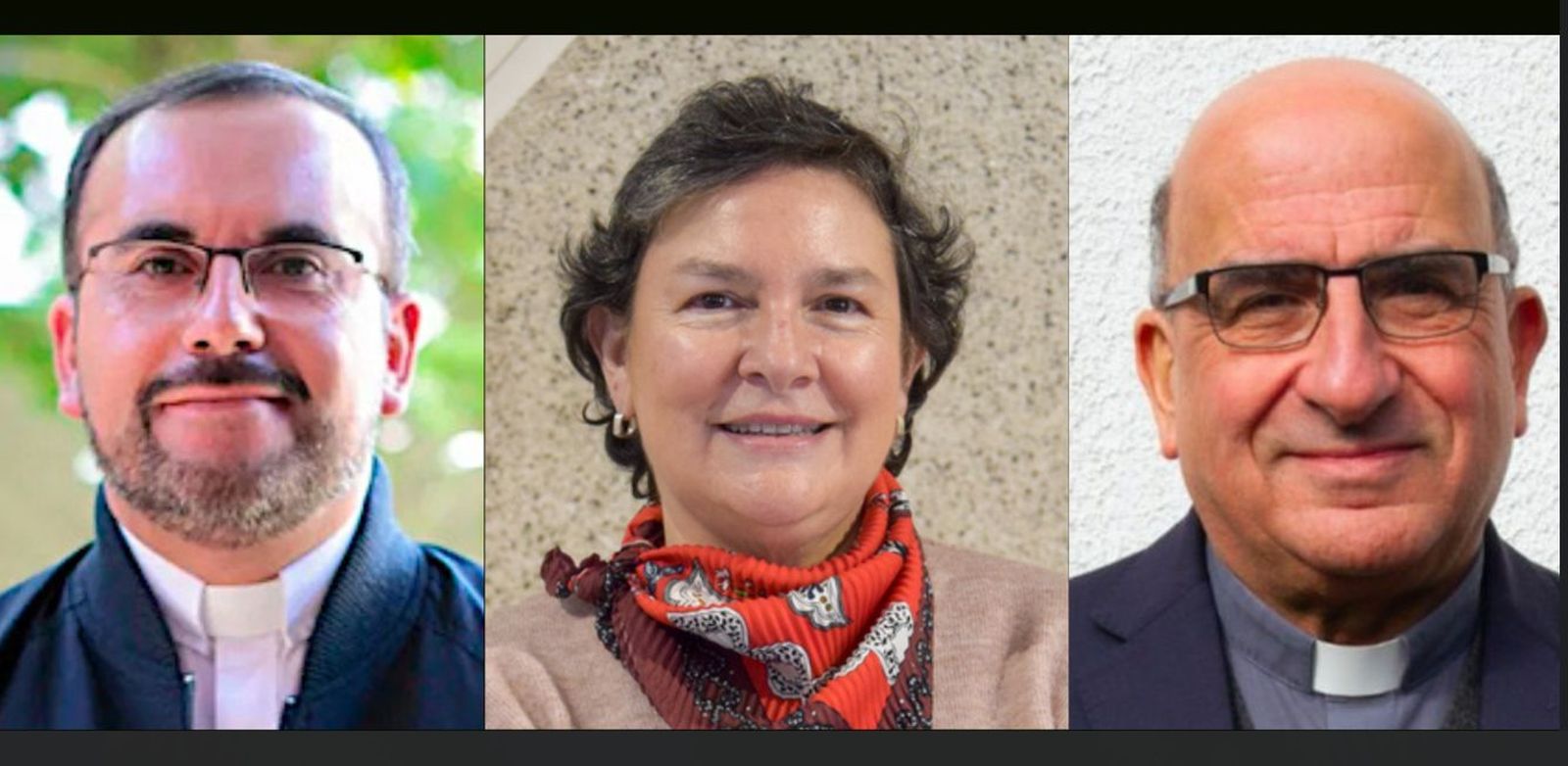 Obispo Bernardo Álvarez, Delegada Episcopal Gabriela Gutiérrez y arzobispo Fernando Chomalí
