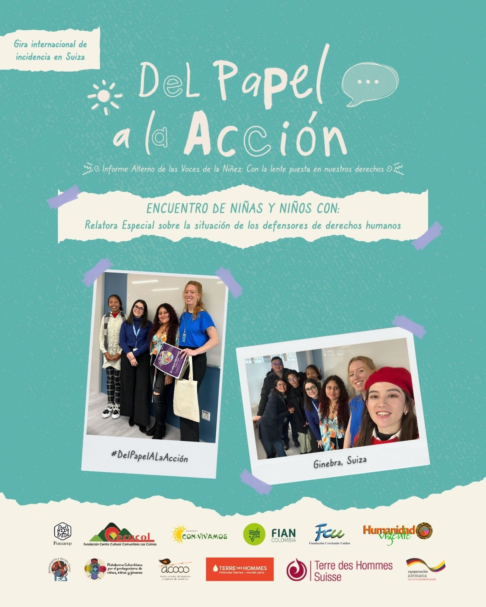 Plataforma de niñas en Ginebra