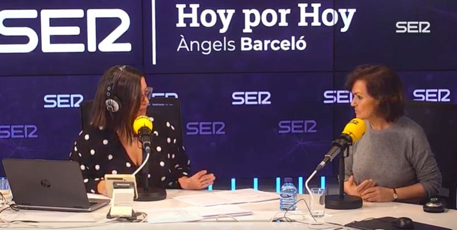 Carmen Calvo, con Angels Barceló