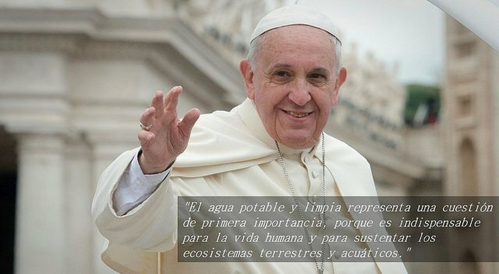 El Papa insiste en el "derecho" al agua potable