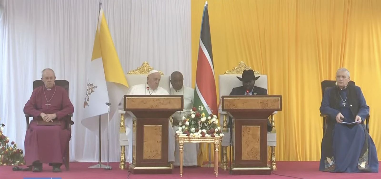 Primer acto del Papa en Sudán del Sur