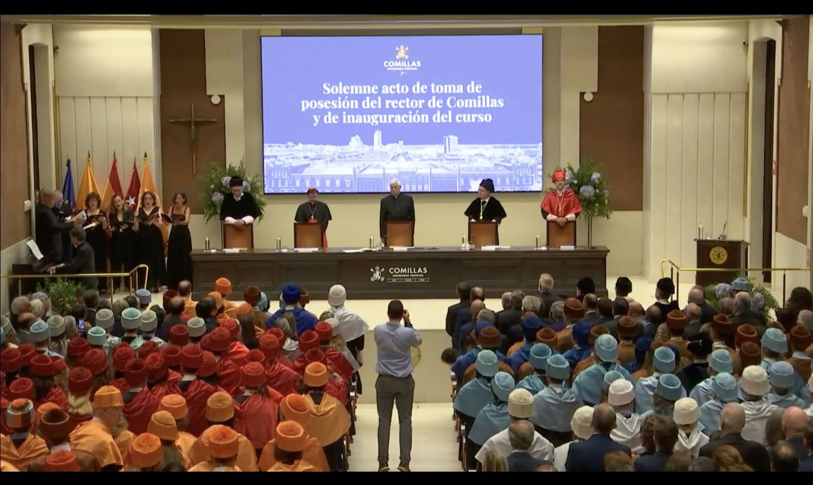 Toma de posesión de Antonio Allende como rector de Comillas