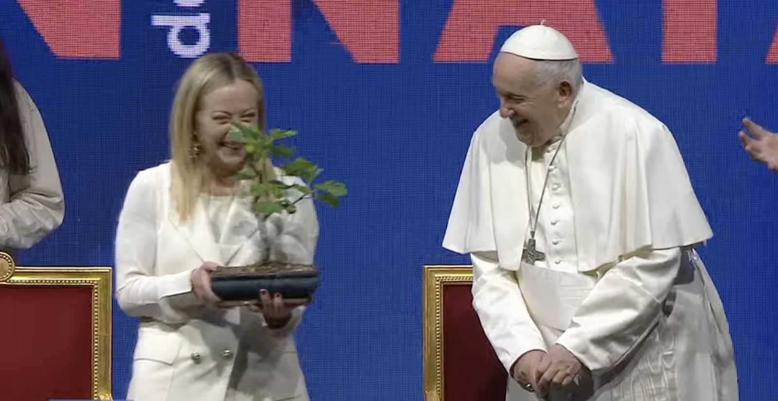 Francisco, con Giorgia Meloni