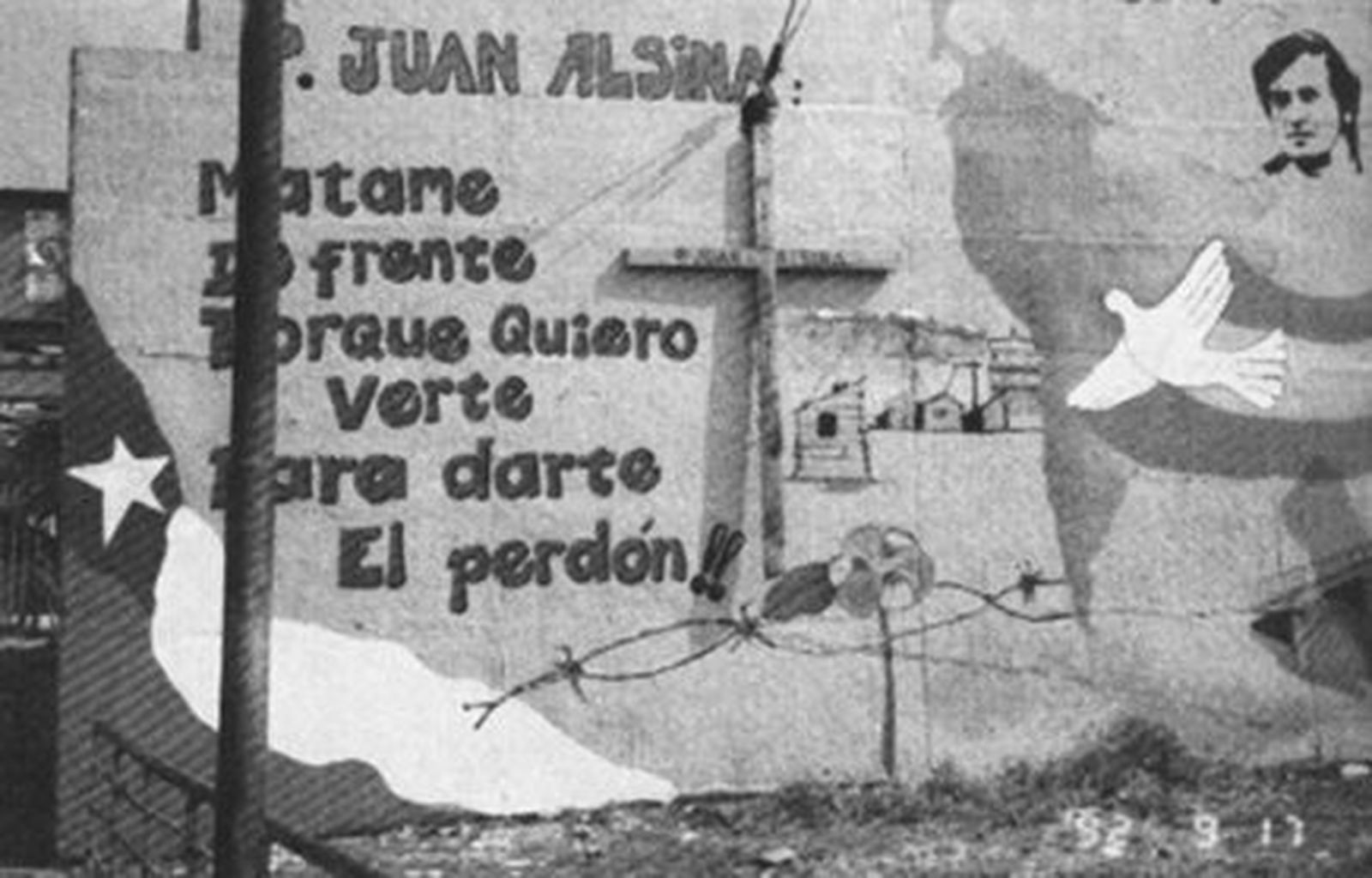 El muro donde fue asesinado Joan Alsina